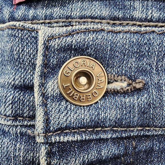 Gloria Vanderbilt Jeans Womens 14 Blue Amanda Capri High Rise Cuffed Stretch - Picture 3 of 14